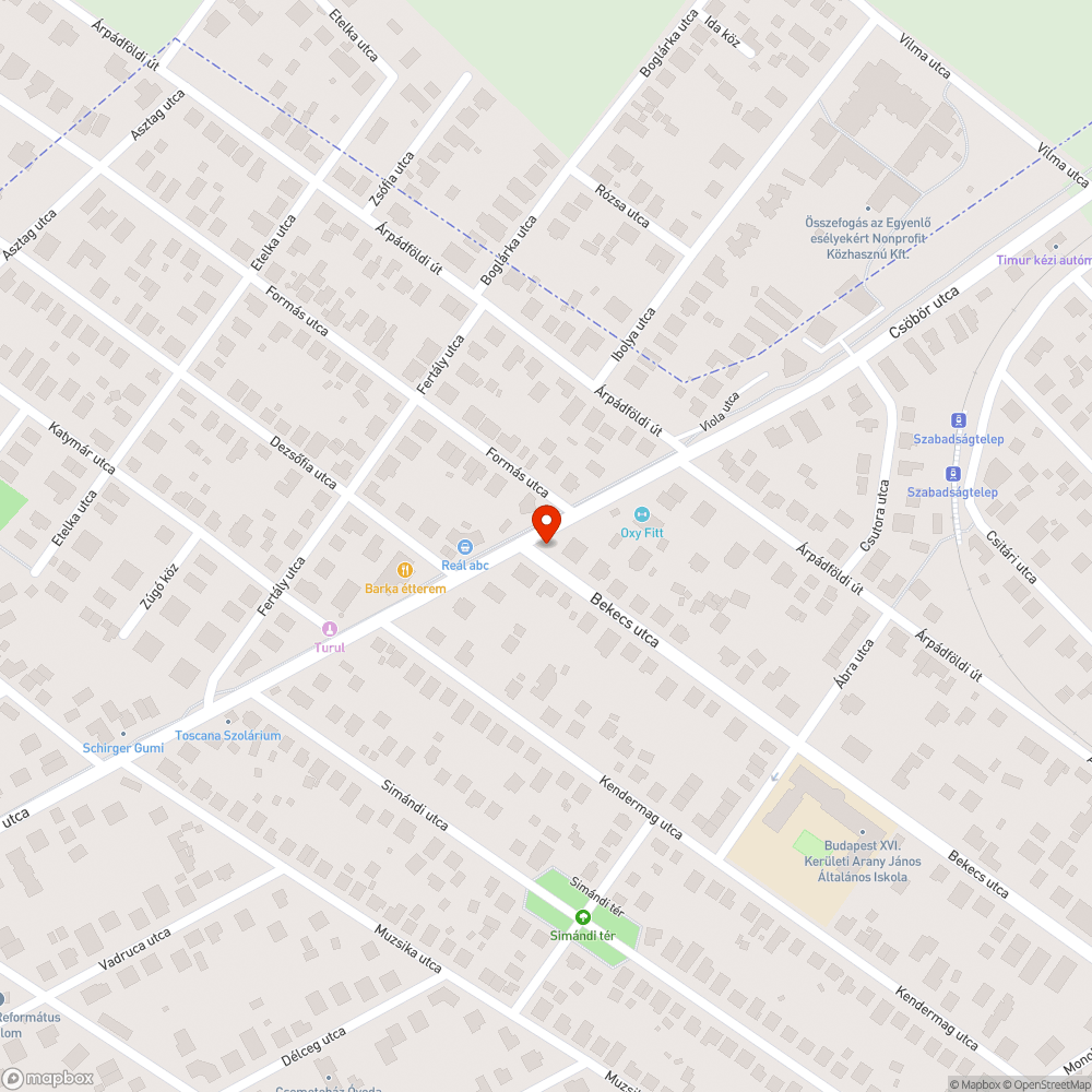 Széttört árokpart bejelentés helye