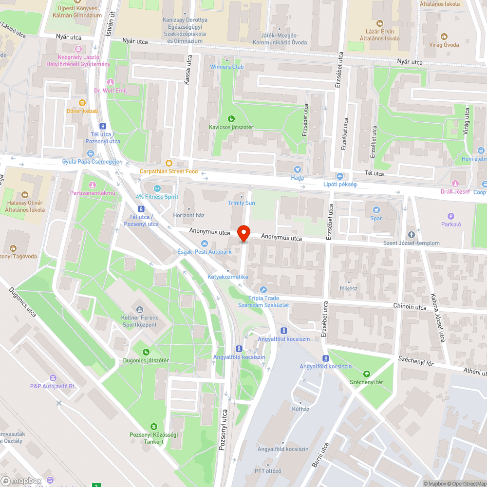 Elhanyagolt járdaszakasz bejelentés helye