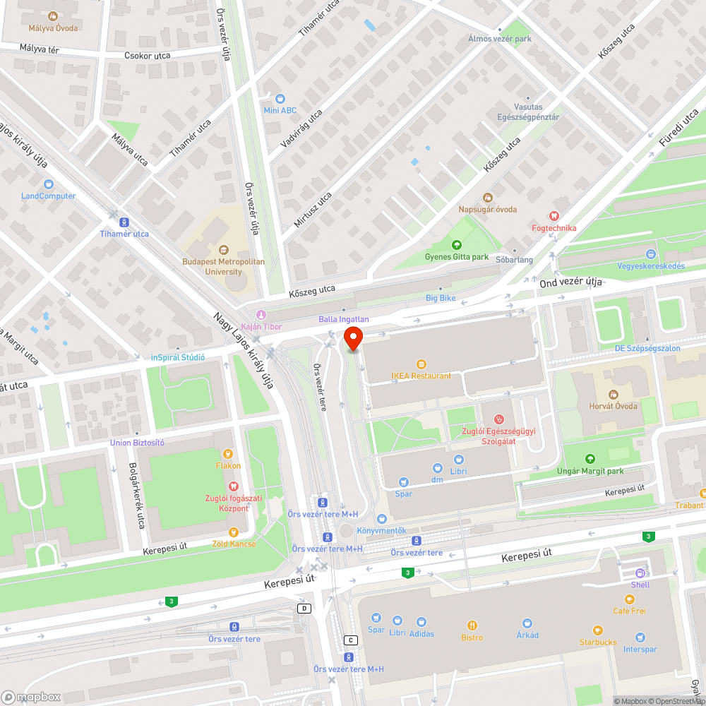 Kitört üveg bejelentés helye