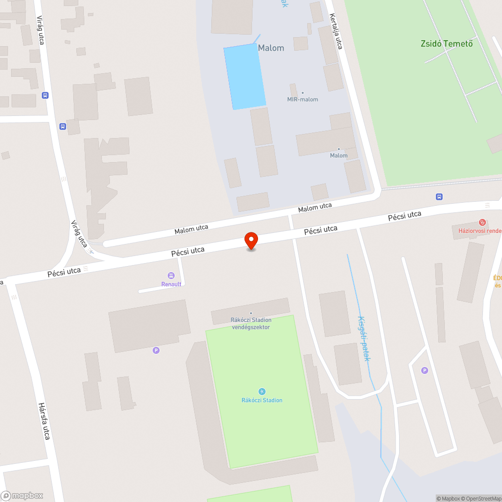 Zanócos mögött lévő tábla bejelentés helye