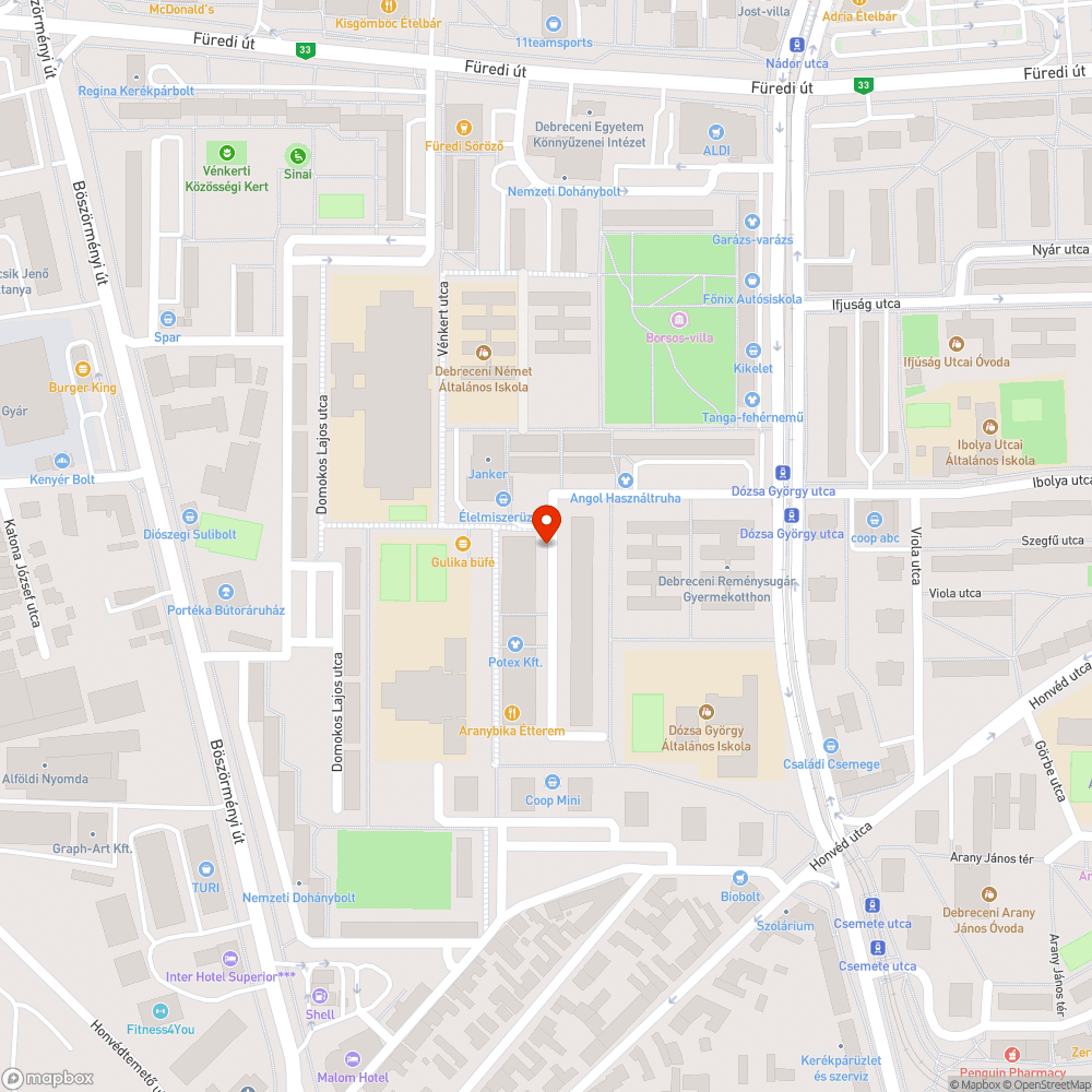 Kidőlt KRESZ tábla Gyergyó utca / Ibolya utca kereszteződés bejelentés helye