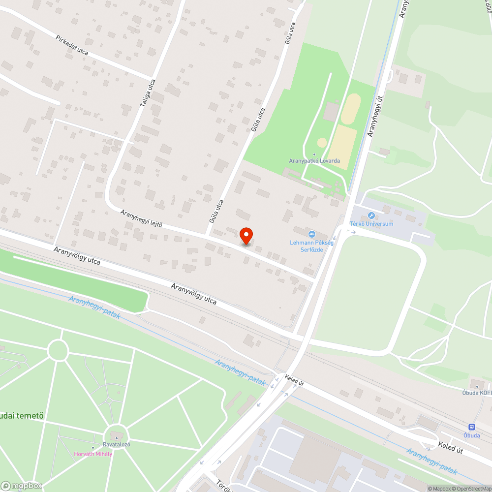 Kátyúk az Aranyhegyi lejtőn bejelentés helye