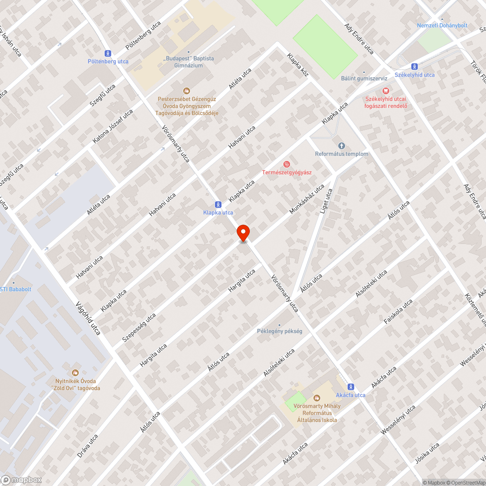 Hiányzó utcanévtábla bejelentés helye