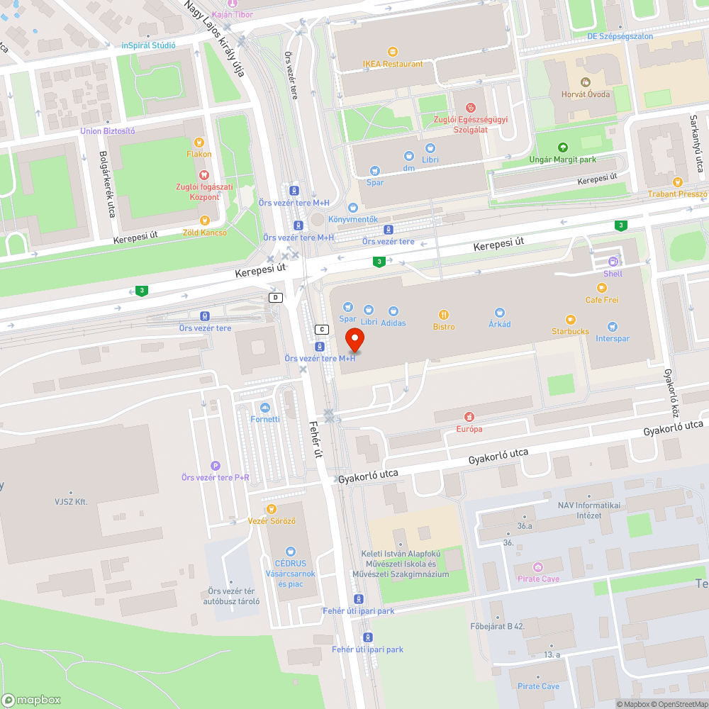 Megdőlt villamosmegálló bejelentés helye