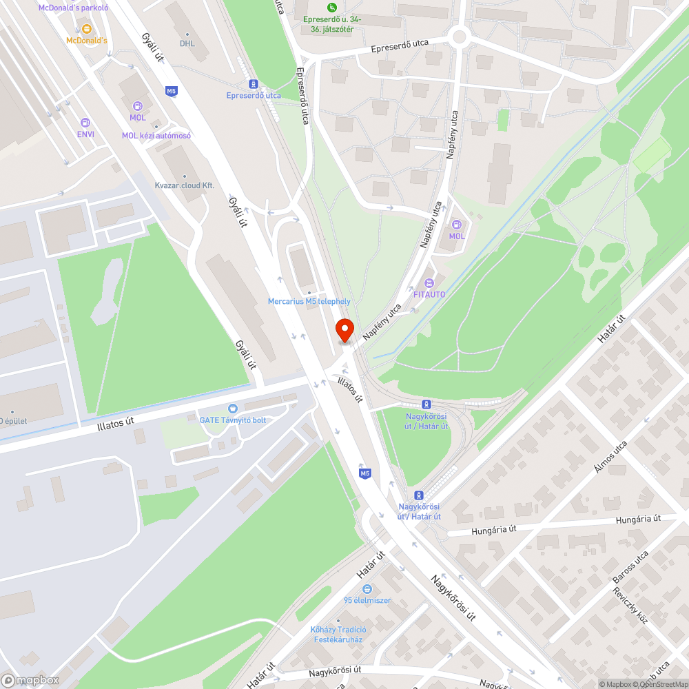 Nehezen belátható a lámpa a növényzet miatt. bejelentés helye