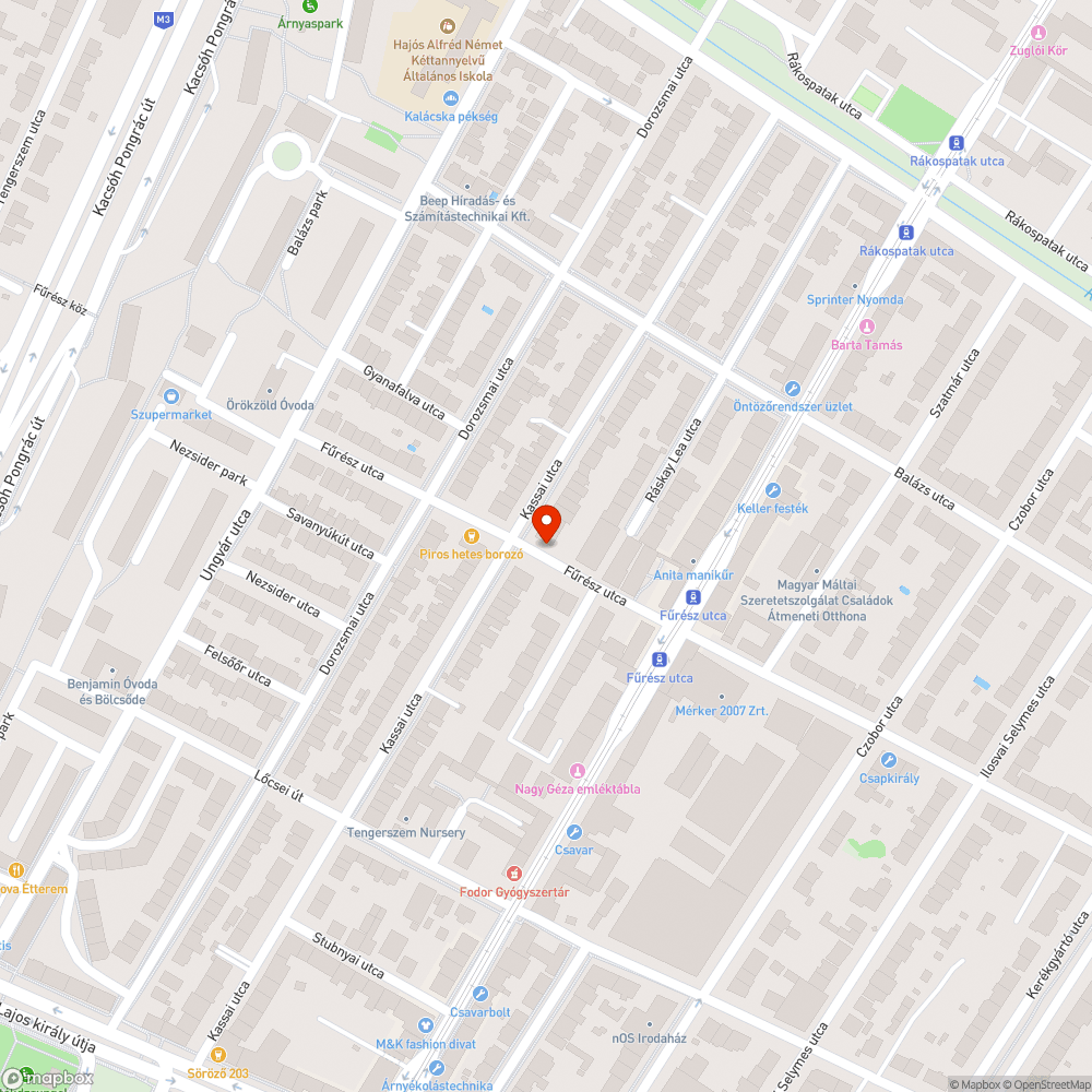 Leszakadt vezeték az úttesten bejelentés helye