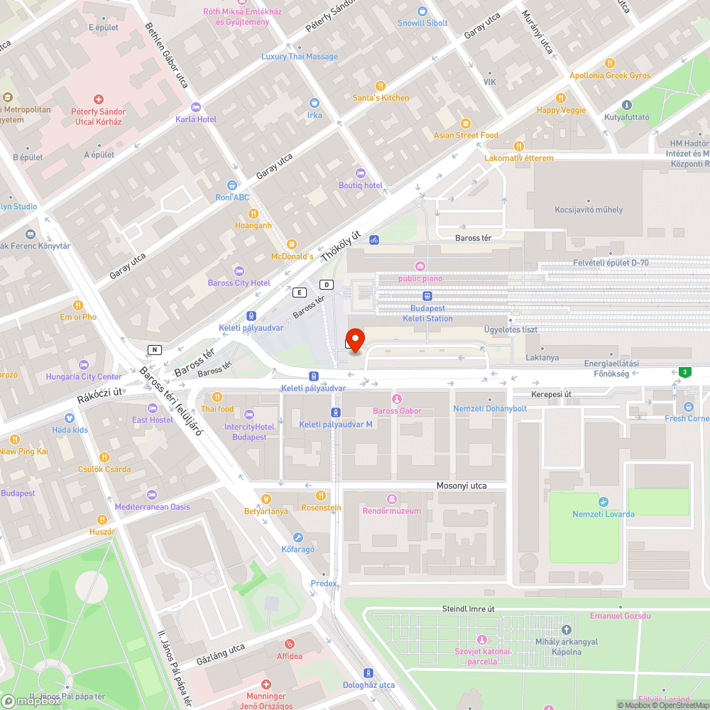 Graffiti a Keletinel bejelentés helye