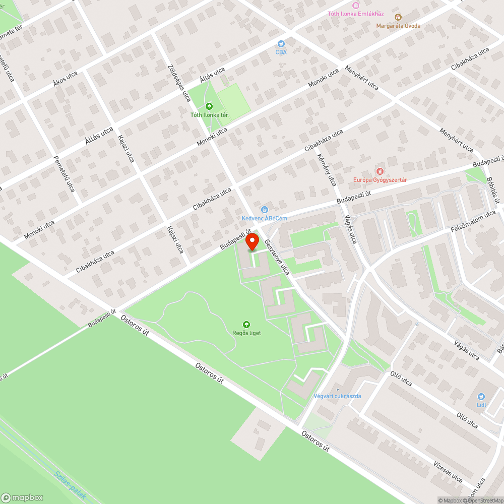 Törött pad bejelentés helye