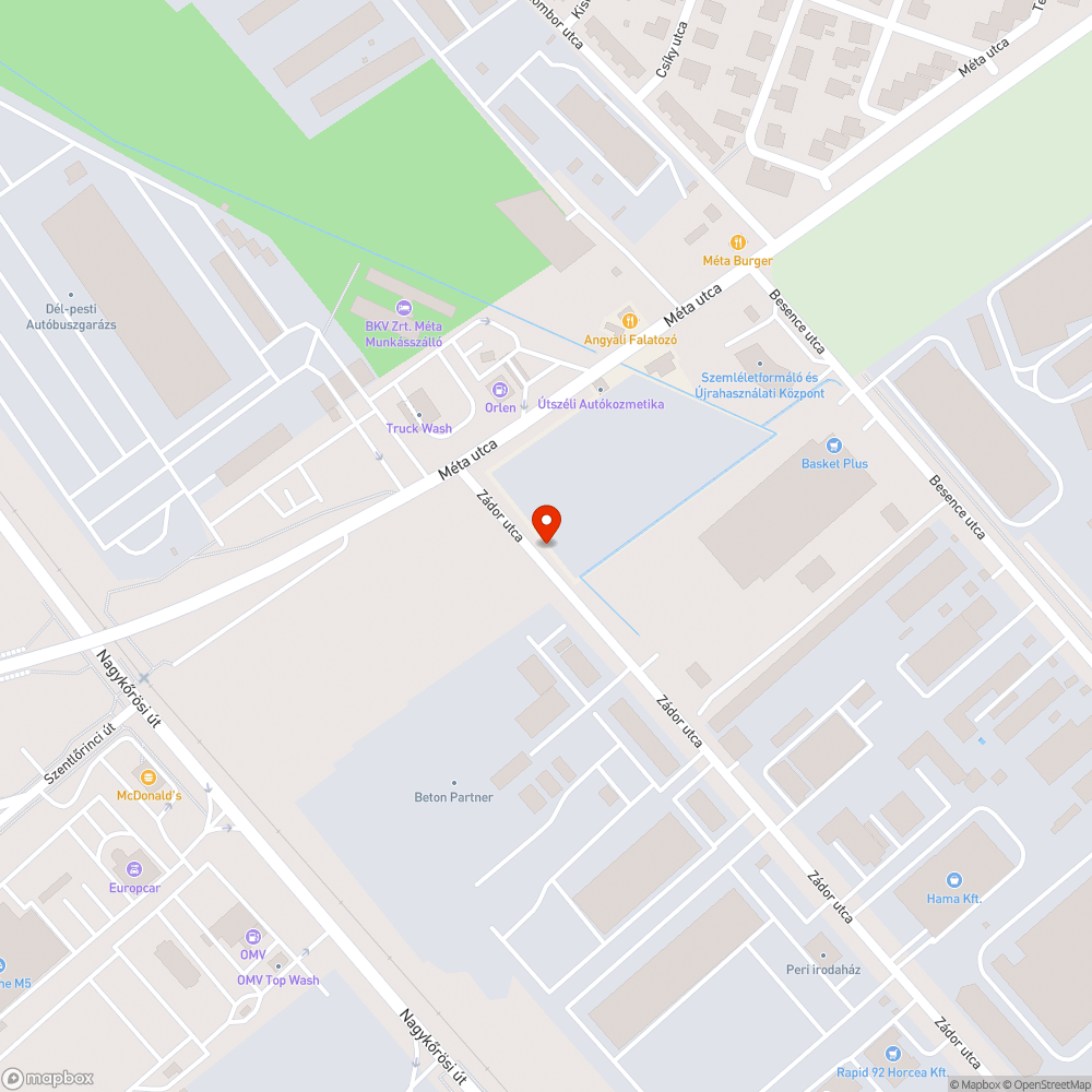 Szemét a Zádor utca sarkánál bejelentés helye