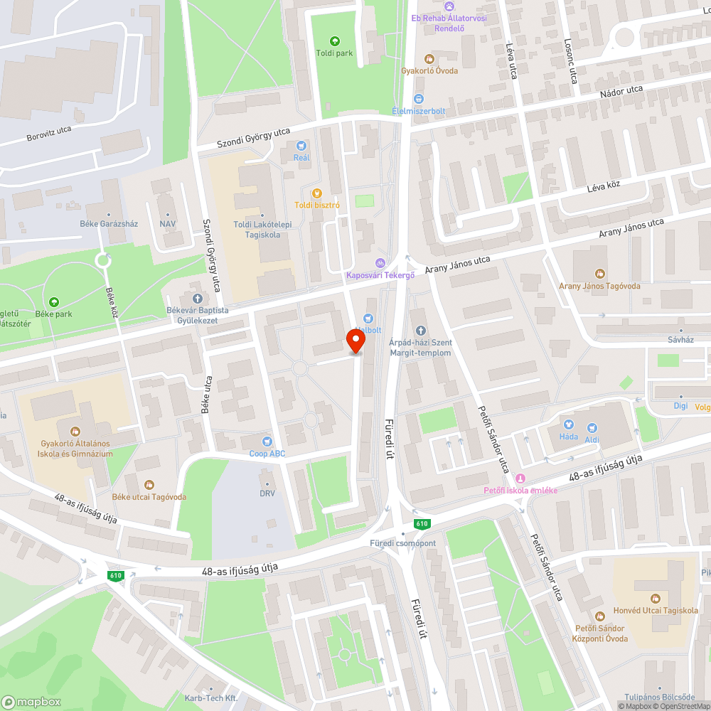 Kopott zsákutca tábla bejelentés helye