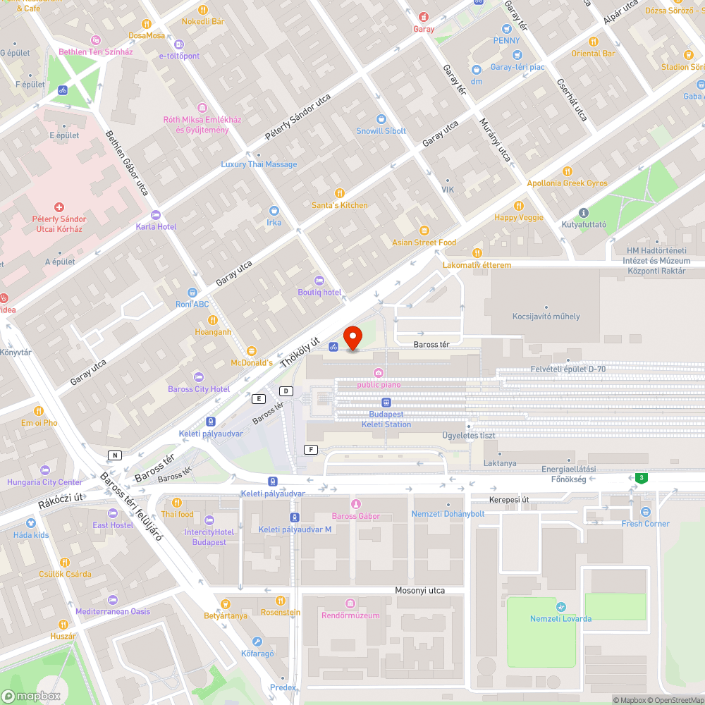 Szabálytalan parkolás a Keletinél 1. bejelentés helye