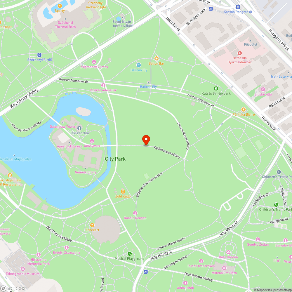 kiégett 6-7 lámpa a Városligetben bejelentés helye