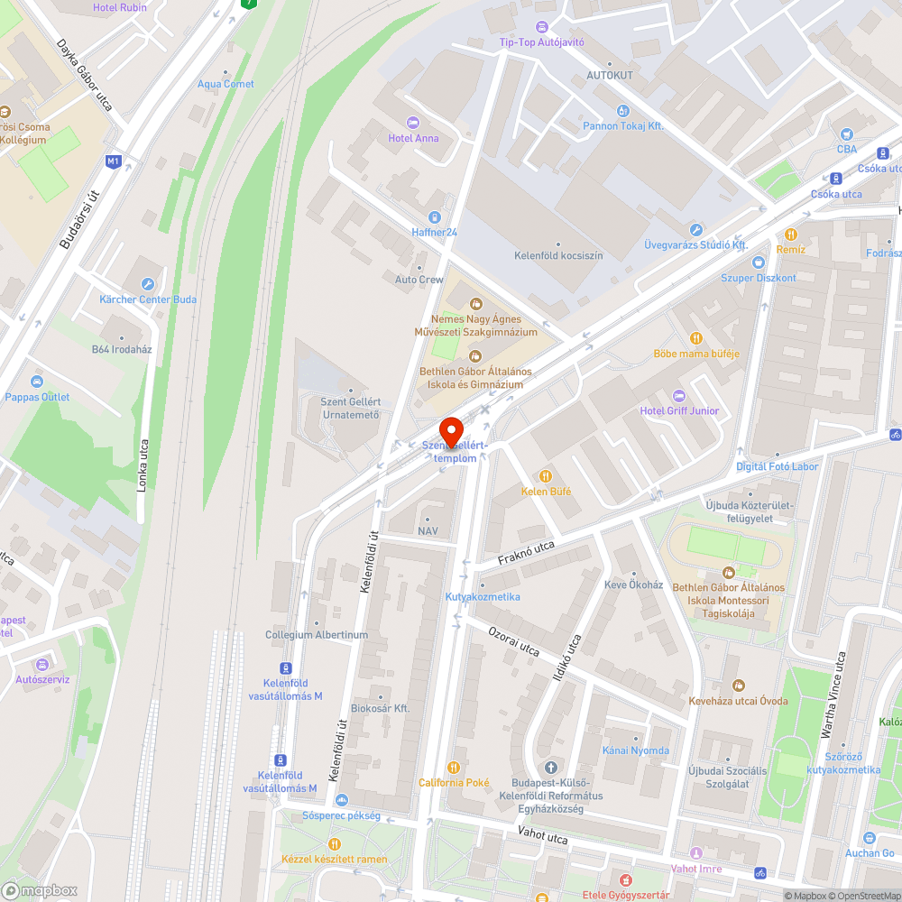 Összefirkált váró (Szent Gellért templom) bejelentés helye