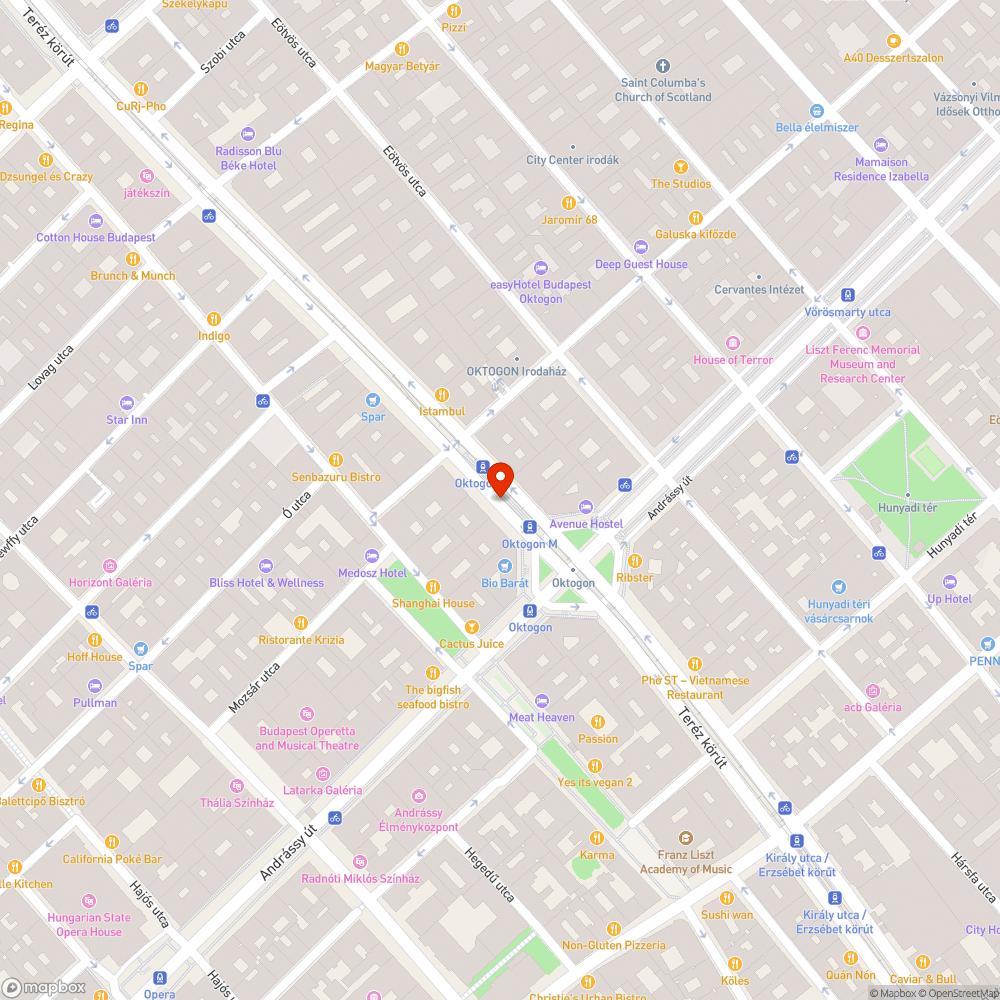 Összefirkált automata (Oktogon) bejelentés helye