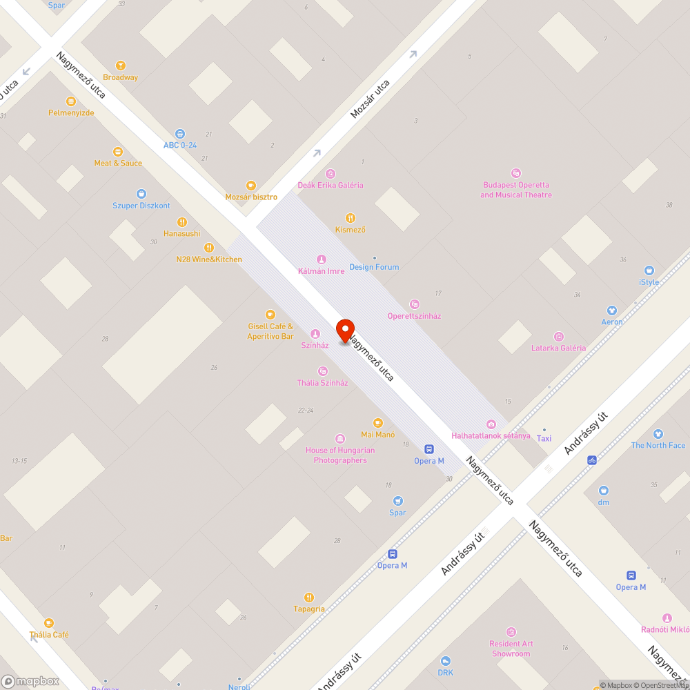 Nagymező utca bejelentés helye