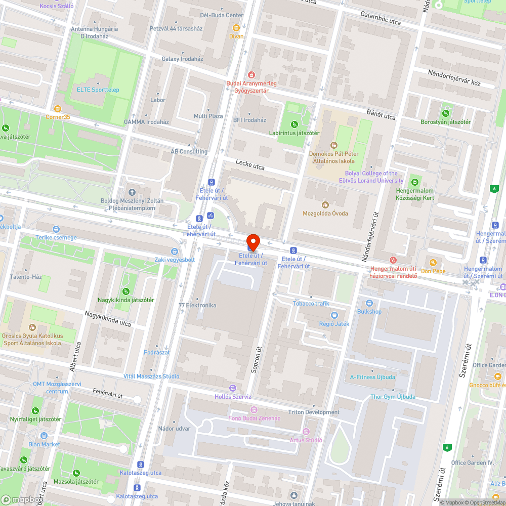 Elhagyott autó bejelentés helye