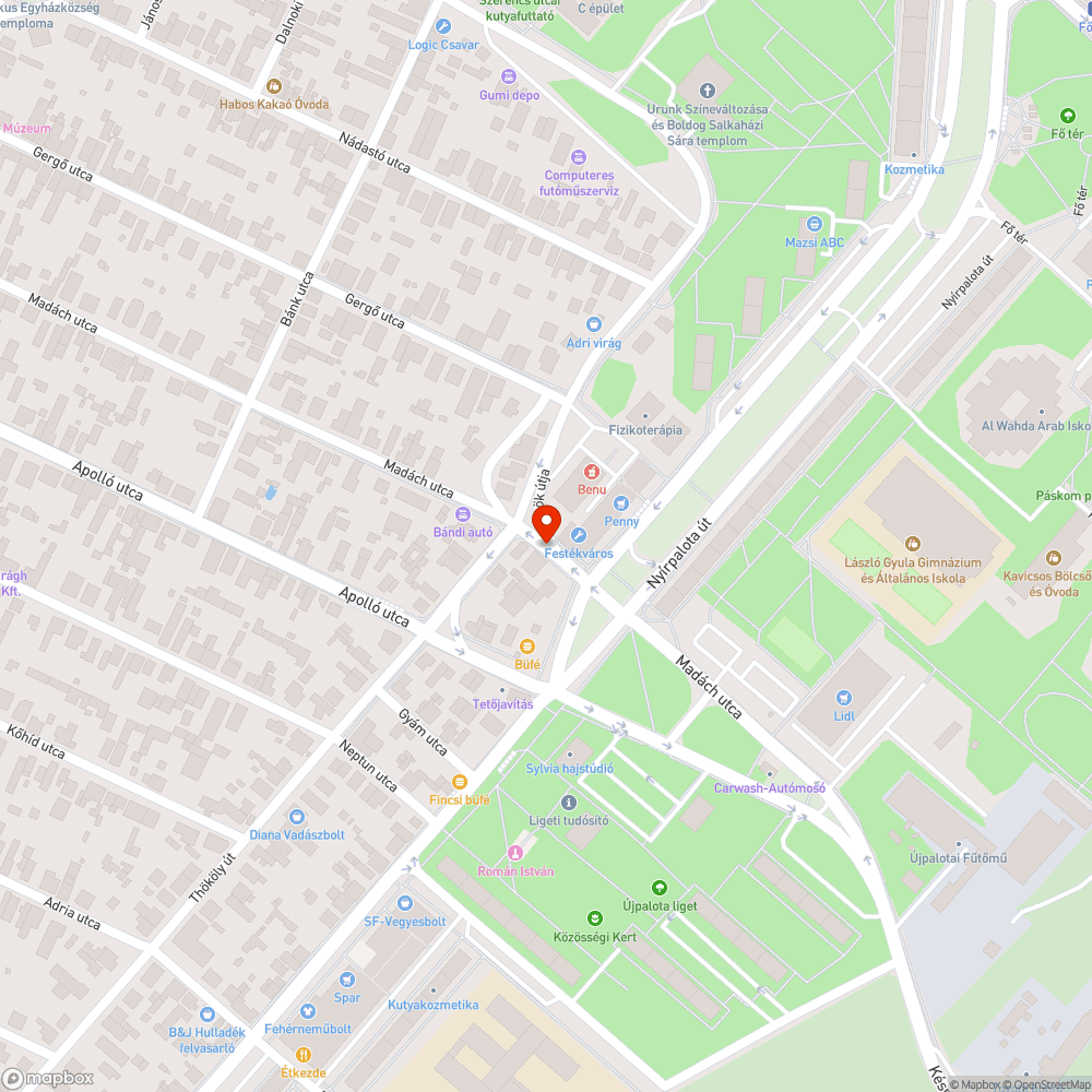 Fel nem festett záróvonal bejelentés helye