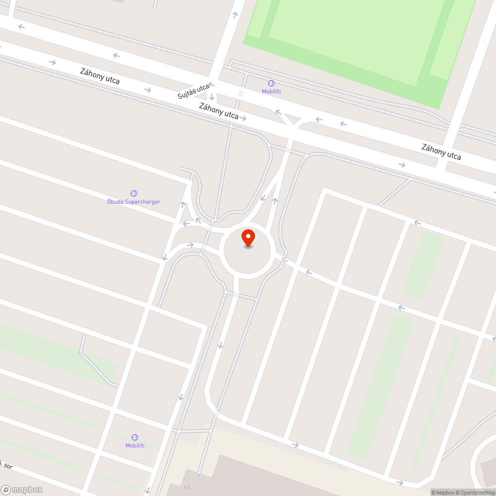 Auchan aquincum Záhony utca felöli körforgalom bejelentés helye