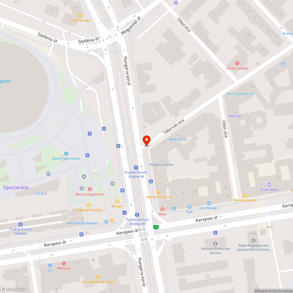 Járdahiány a Tábornok utcánál bejelentés helye