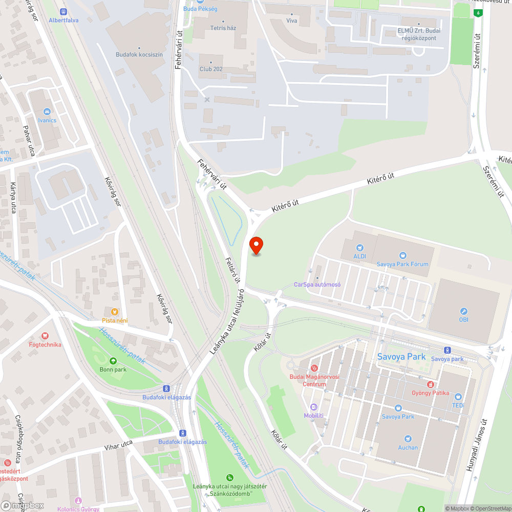 Kitérő szemét bejelentés helye