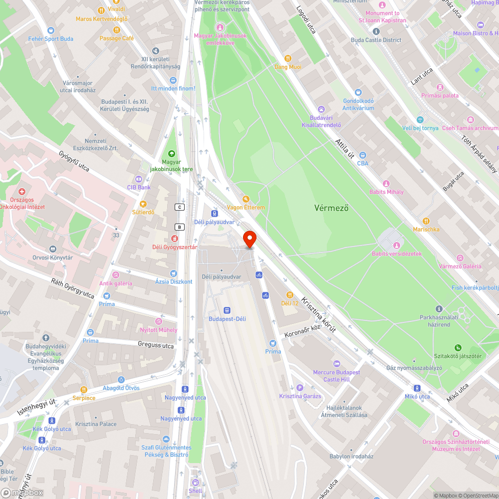 Roncskerékpár a Déli pu. tárolójában bejelentés helye