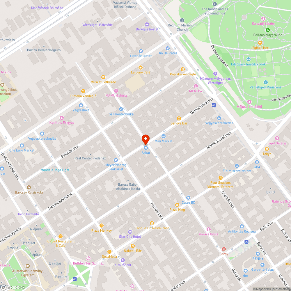 Roncskerékpár a Dembinszky utcában bejelentés helye