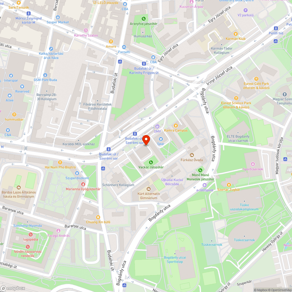 Kerékpárroncs az irinyi utcai postánál bejelentés helye