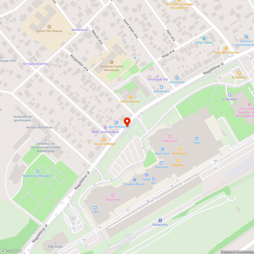 Lépcsős utcai megálló bejelentés helye