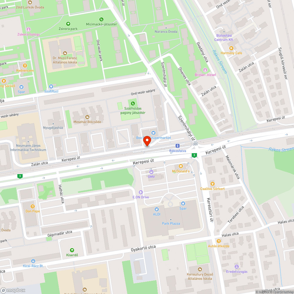 Betondarab bicikliút mellett bejelentés helye