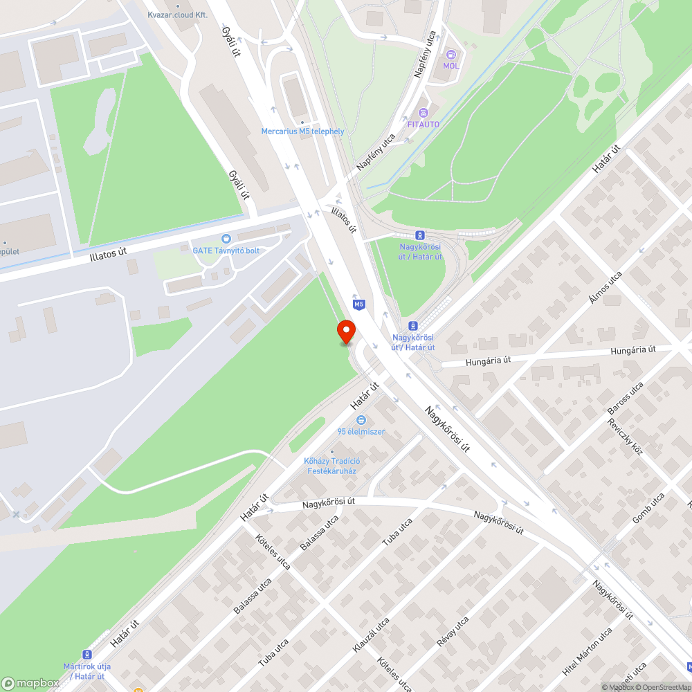 Kiégett lámpa bejelentés helye