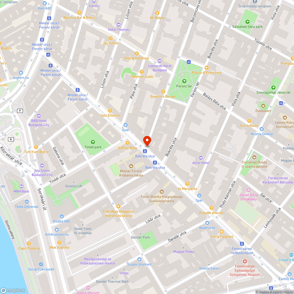 Üres virágládák bejelentés helye