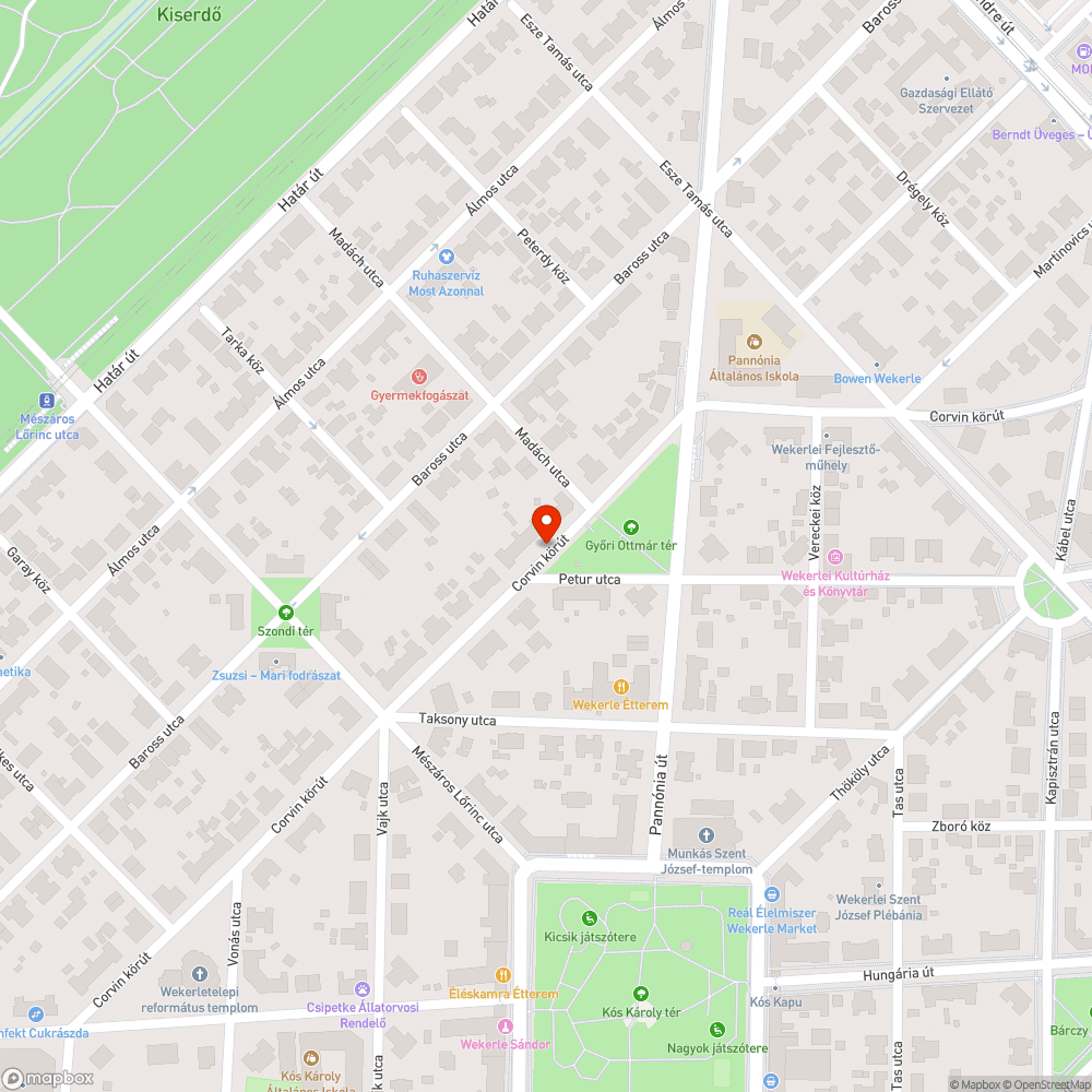 Leromlott állapotú autó bejelentés helye