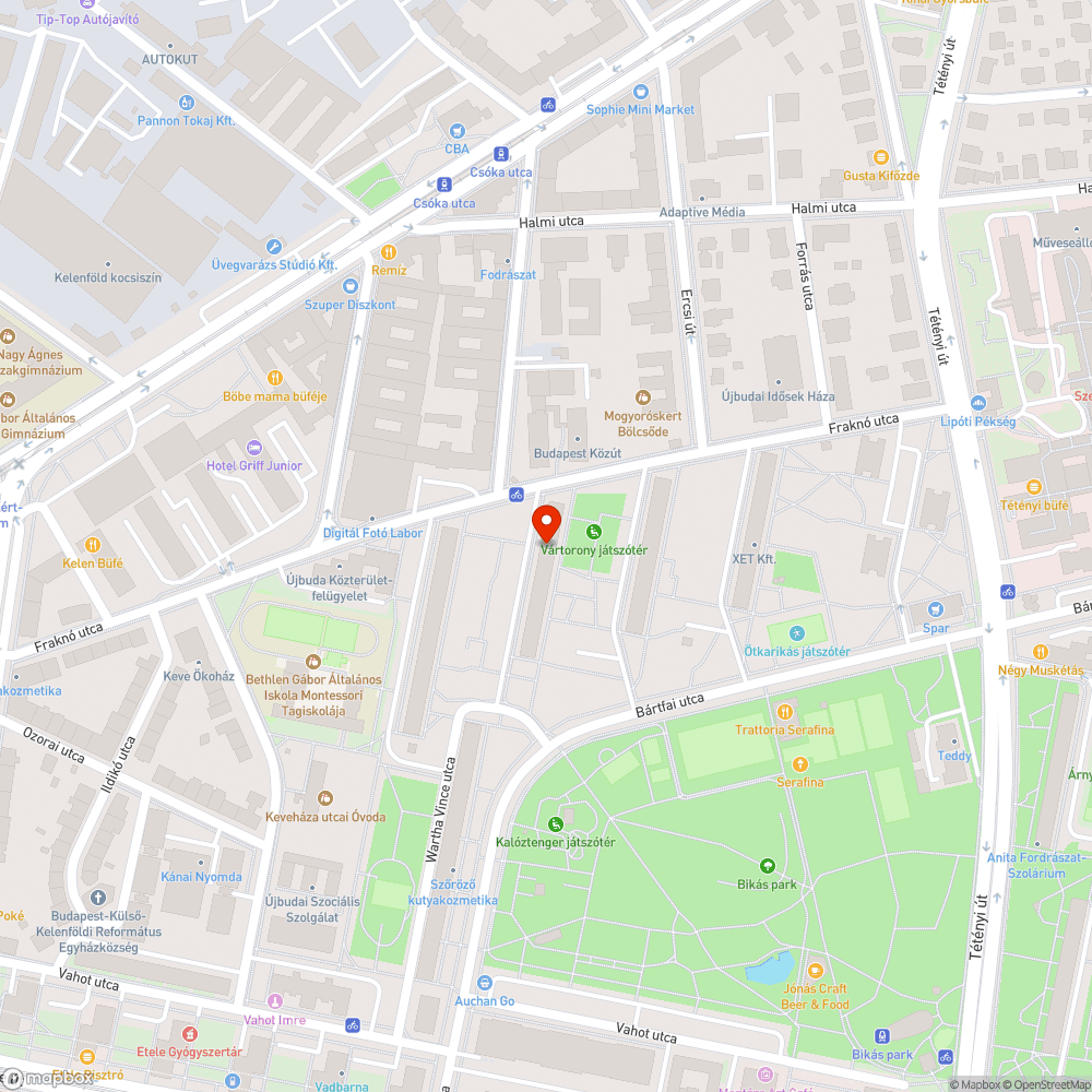 Út közepén kátyú bejelentés helye