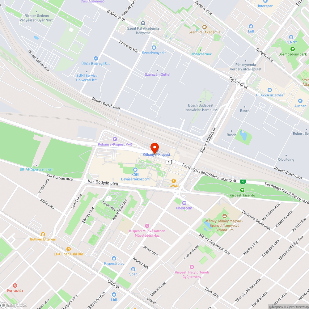 Graffiti KÖKI-nél bejelentés helye