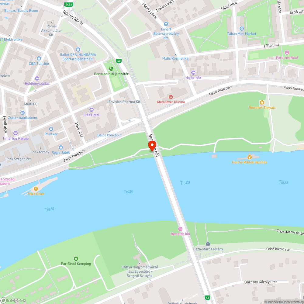 Szemét a Bertalan hídon bejelentés helye