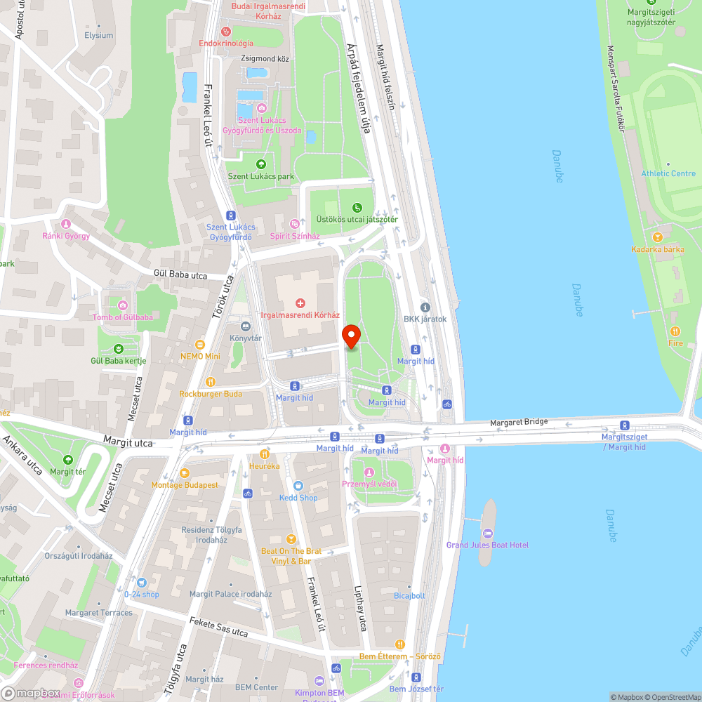 Összefirkált váró (Margit híd Buda) bejelentés helye