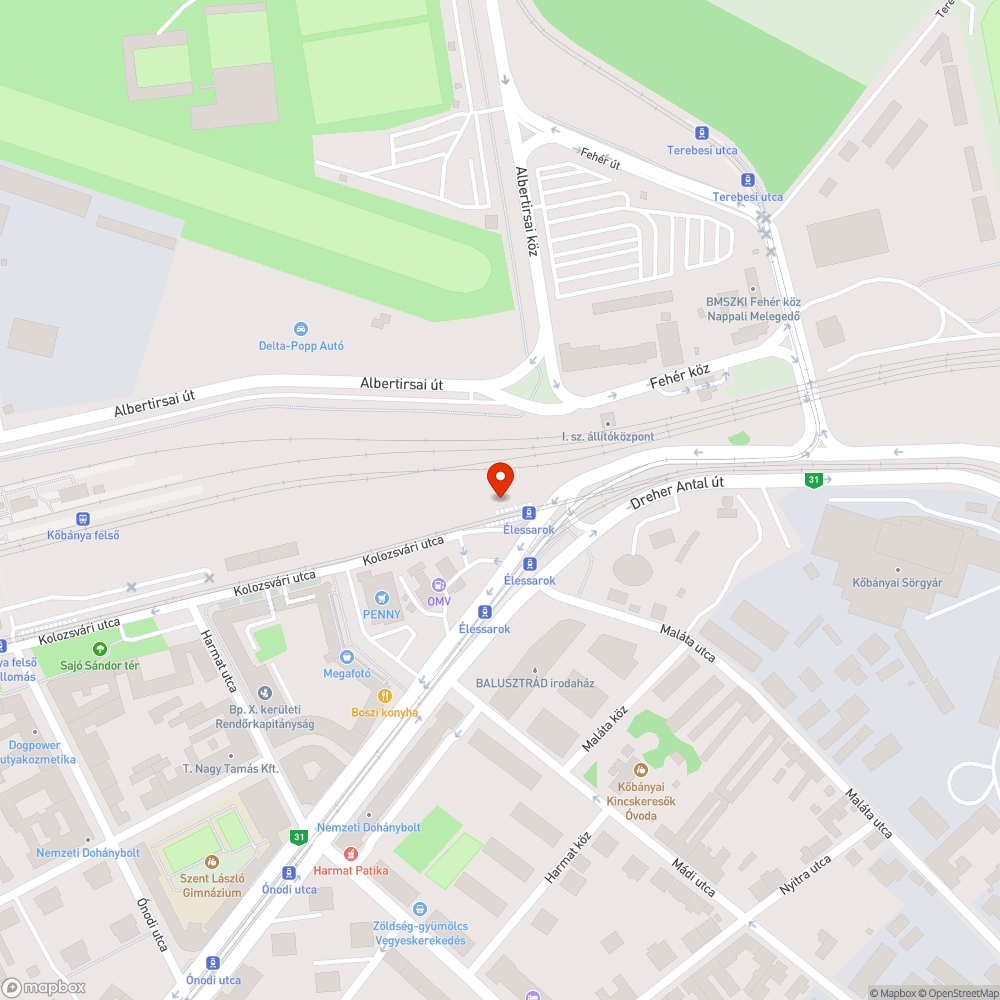 Vigyázat, az ajtók nem nyílnak! bejelentés helye