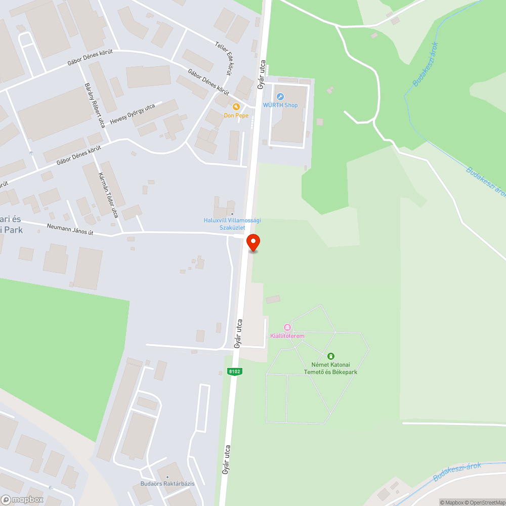 Szemetes útszél bejelentés helye