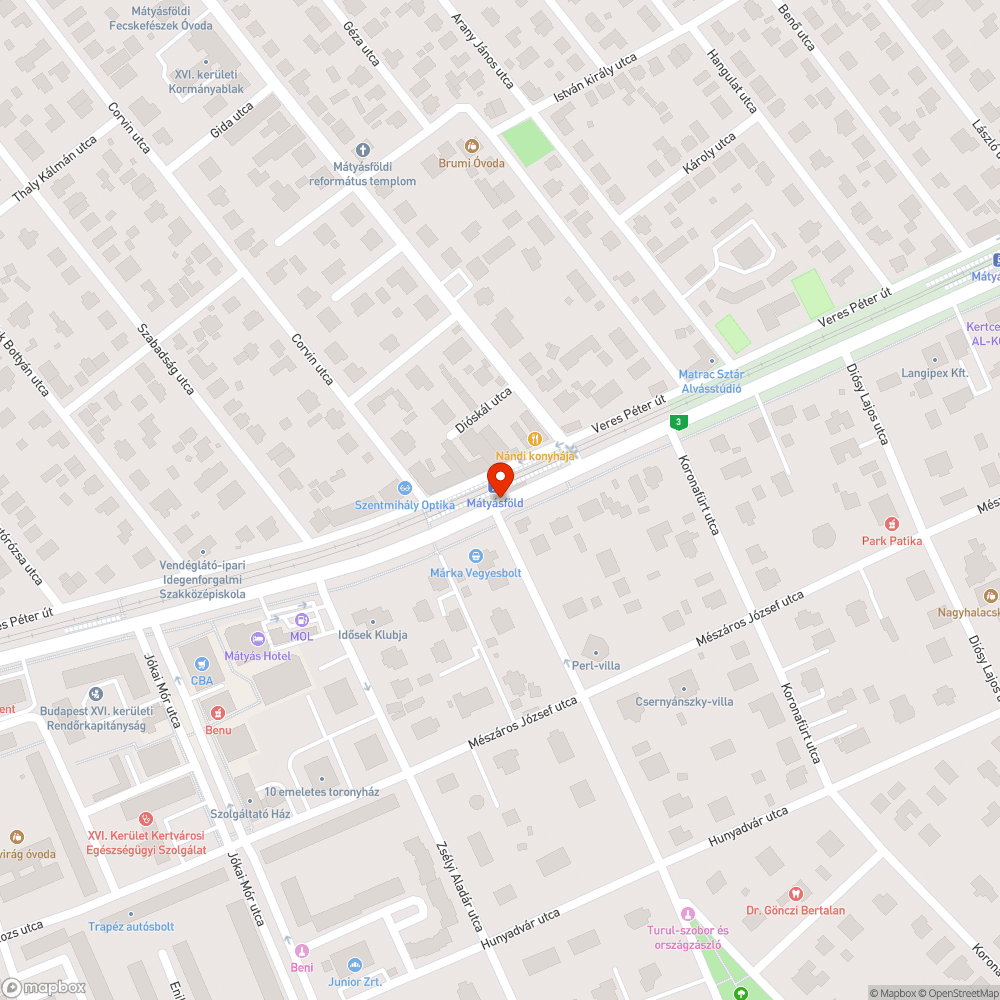 Sérült peron bejelentés helye