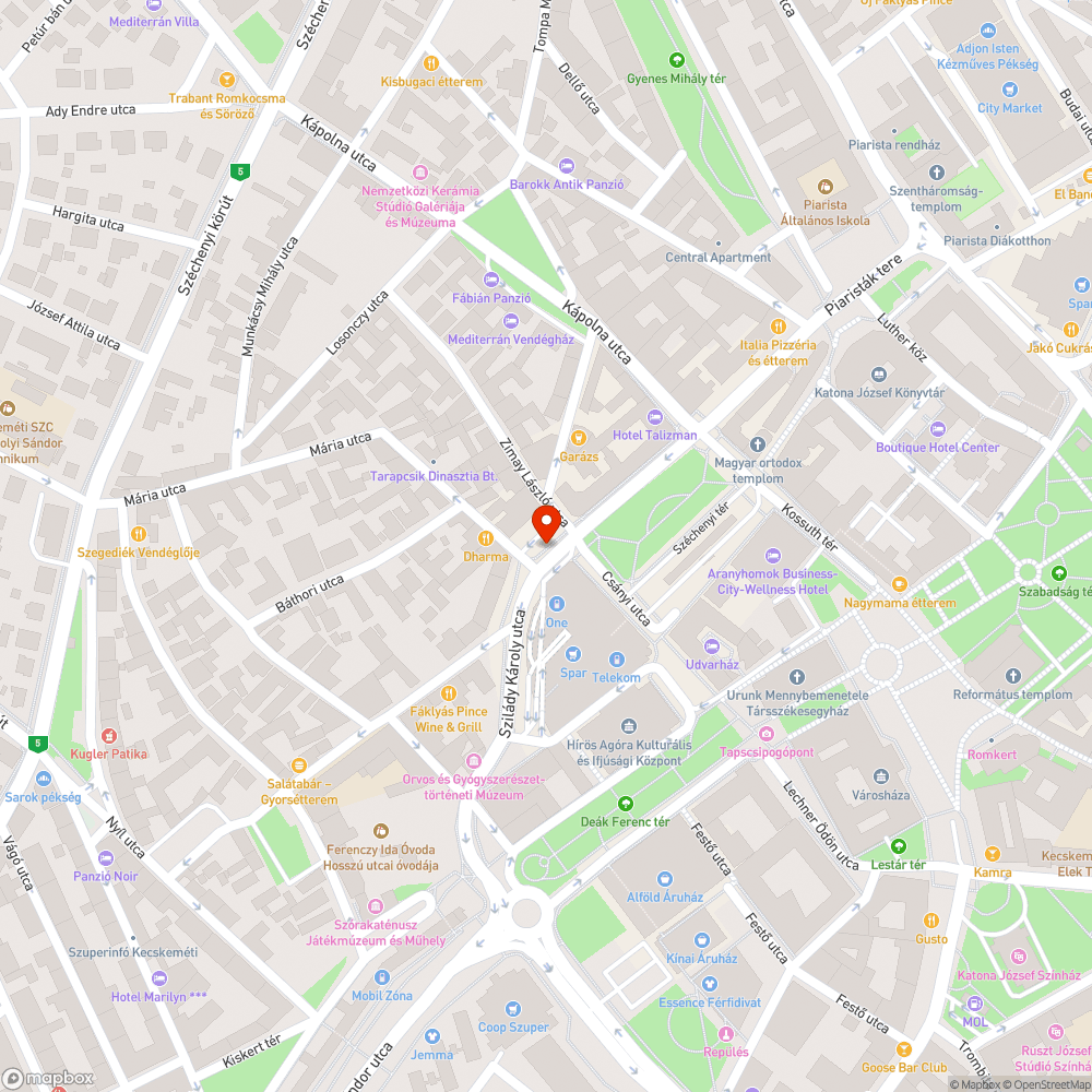 Csatornasüllyedés a Mária utcai parkolóban bejelentés helye