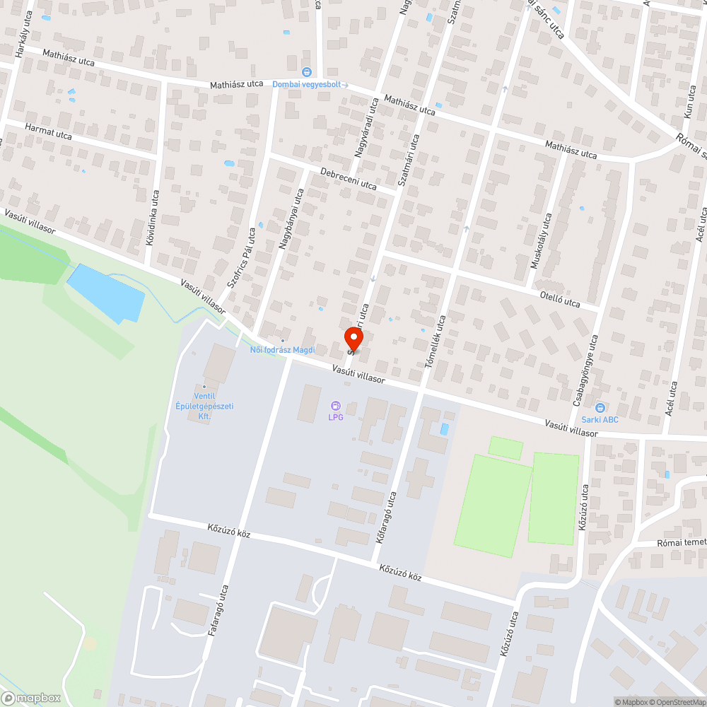 Járdaszűkítés bejelentés helye