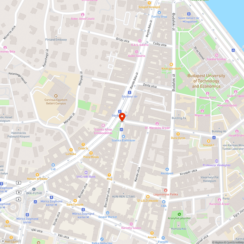 Parkolásgátló bejelentés helye