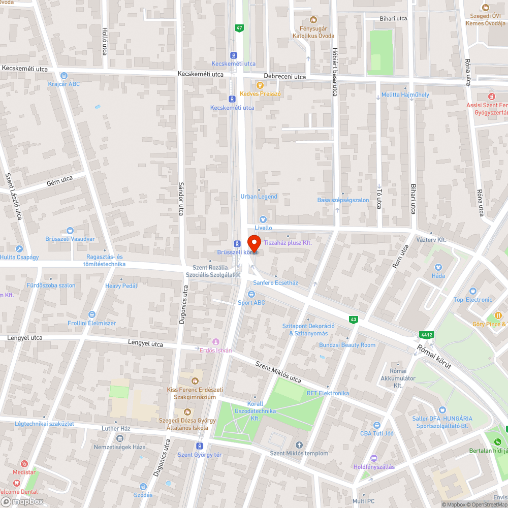 Balesetveszélyes járdaszakasz bejelentés helye