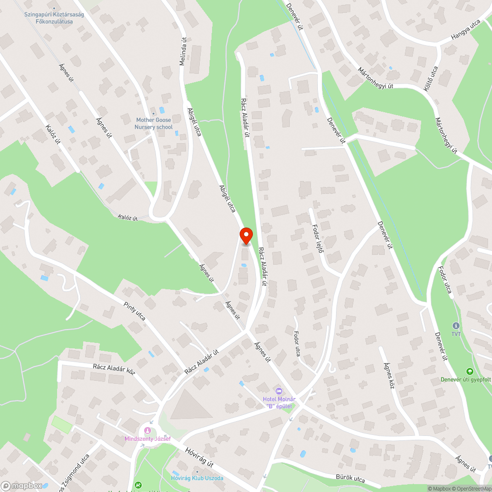 Rácz Aladár sziklakert bejelentés helye