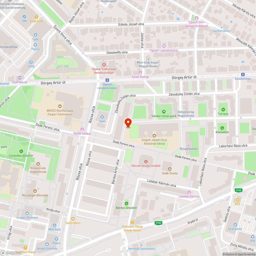 Elhajlott (elhajlított) fény terelő bejelentés helye