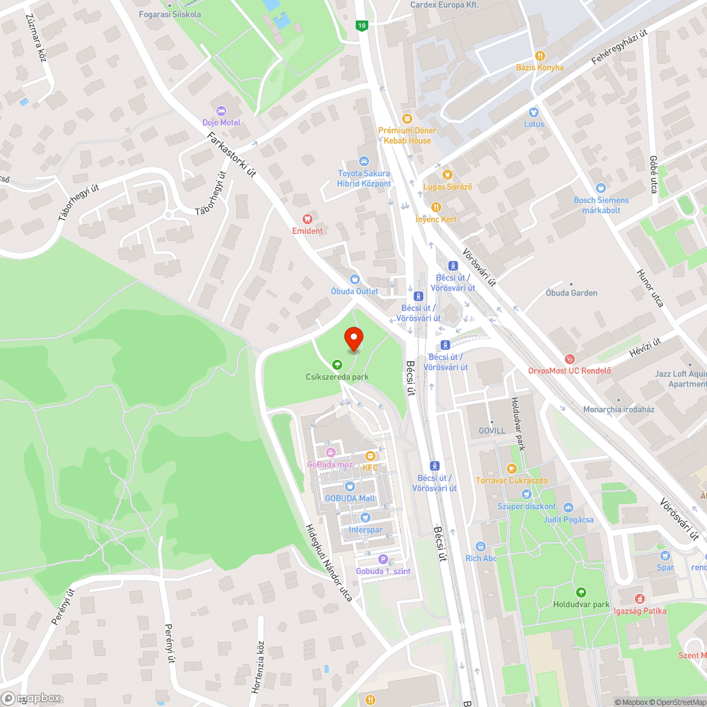 EuroCenter kövezett útjának állapota bejelentés helye