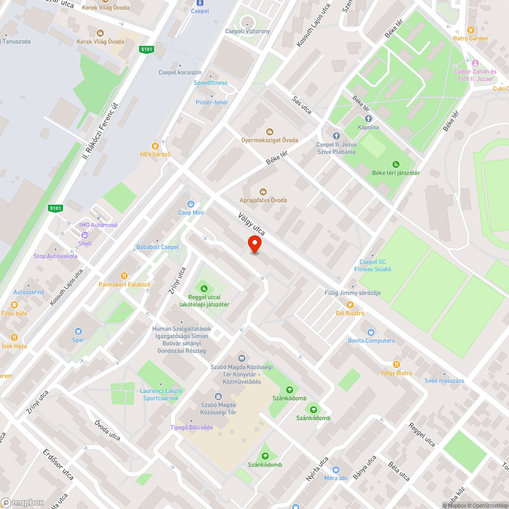 törött faág a járda felett bejelentés helye