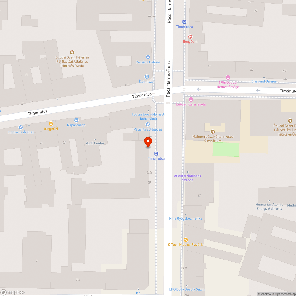 Firkás automata (Tímár utca) bejelentés helye