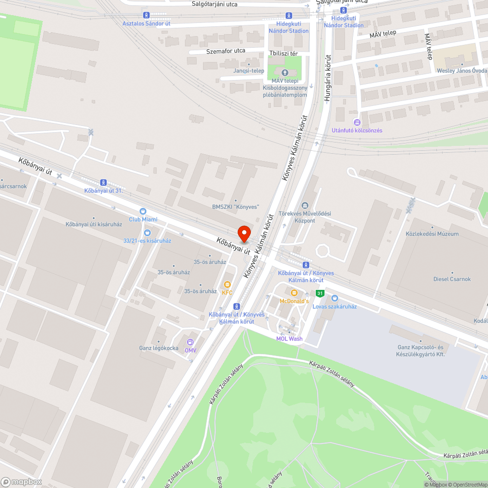 Kerékpárútra dőlt fa bejelentés helye