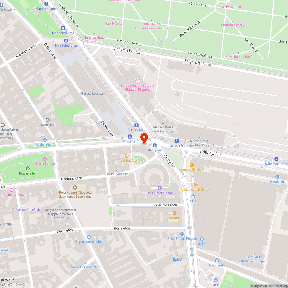 Leszakadt lámpabúra bejelentés helye